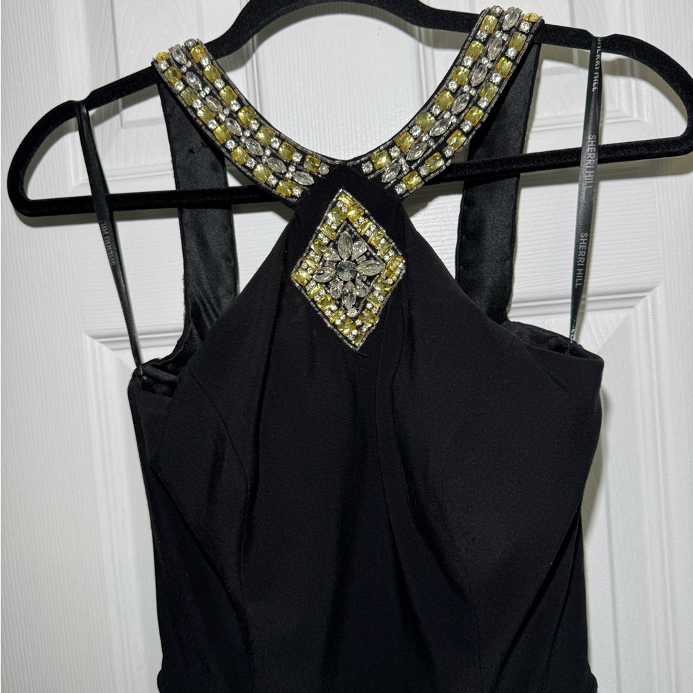 Sherri Hill Black Halter Dress